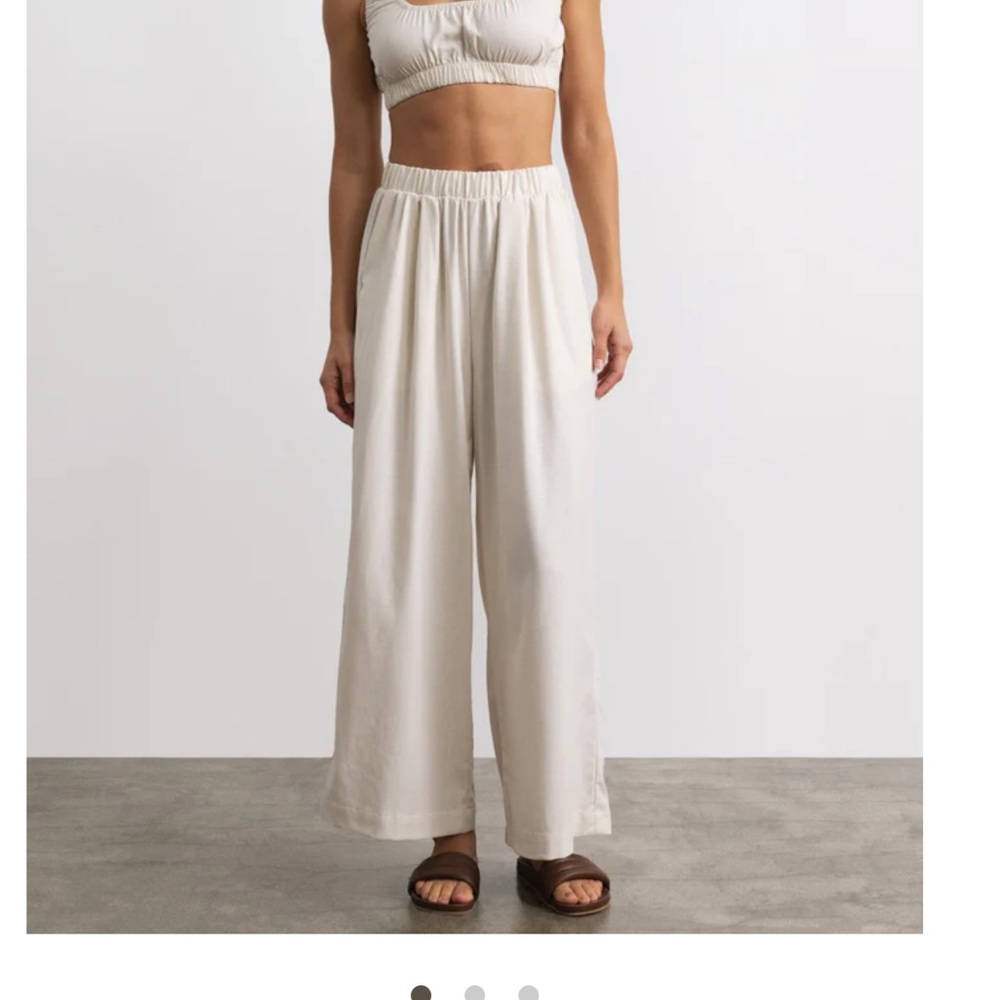 CROP WIDE LEG(Regen Silk Noil)Natural
